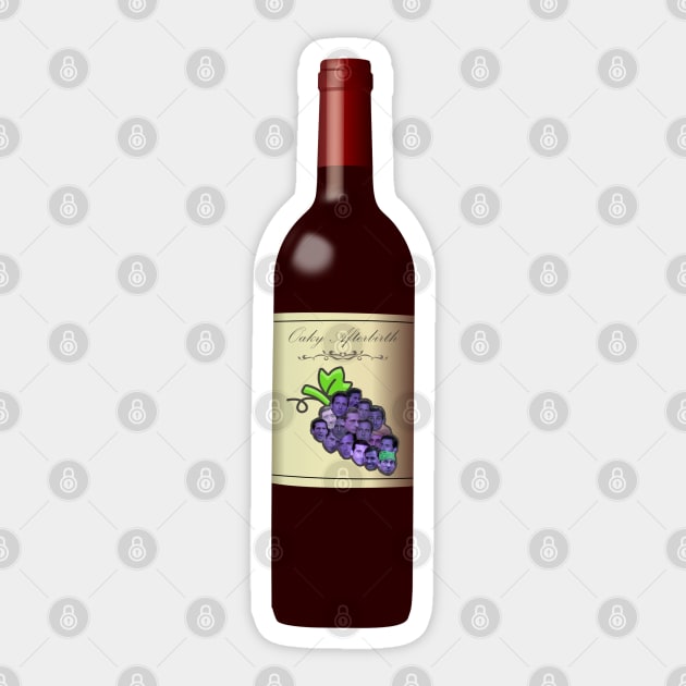 The Office Oaky Afterbirth Wine Bottle Sticker by felixbunny